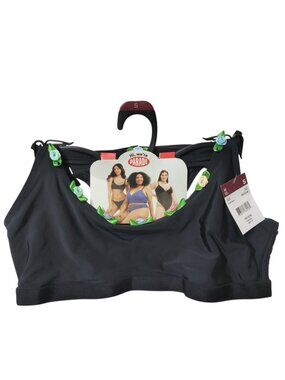 Parade Bralette Bra And Thong Panties Set Black with Fowers Womens Size Small